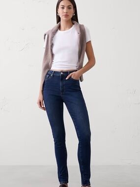 Banana Republic Factory Dark Blue High-Rise Skinny Jeans